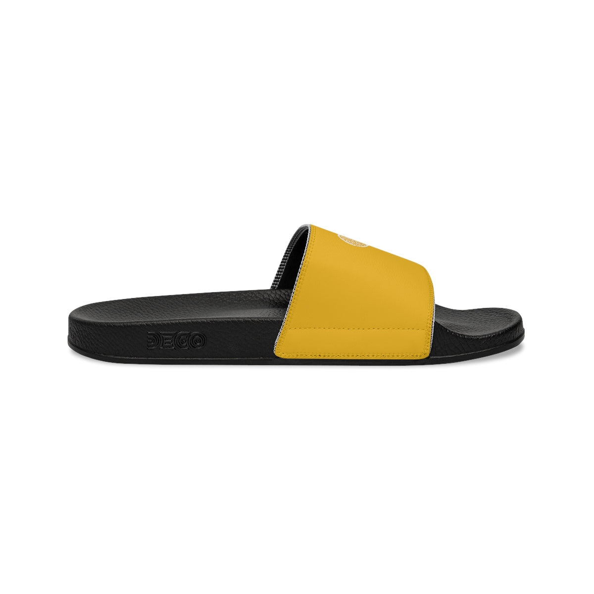 Tennis Racket Women's Slide Sandals - Yellow (WS-T-YWR)