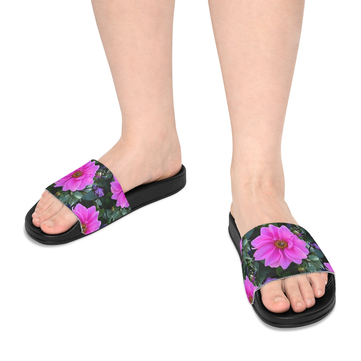 Victoria Pink Flower Women's Slide Sandals