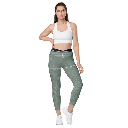 Tennis crossover leggings with pockets