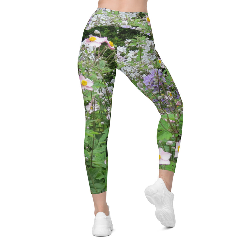 Glamis Castle Flowers Leggings with Pockets