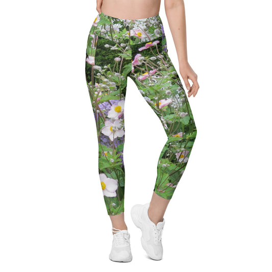 Glamis Castle Flowers Leggings with Pockets