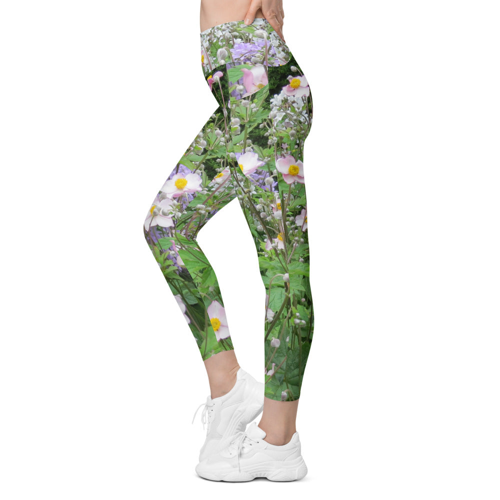 Glamis Castle Flowers Leggings with Pockets