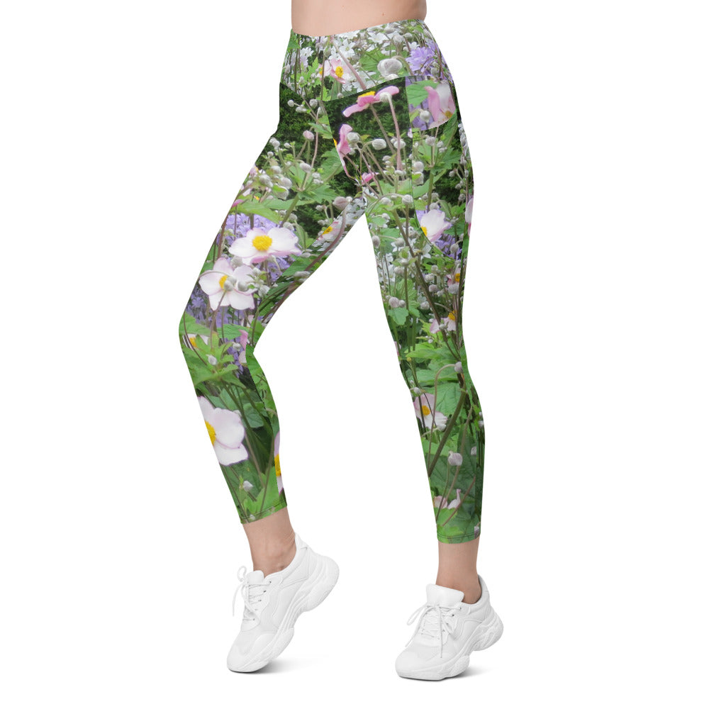 Glamis Castle Flowers Leggings with Pockets