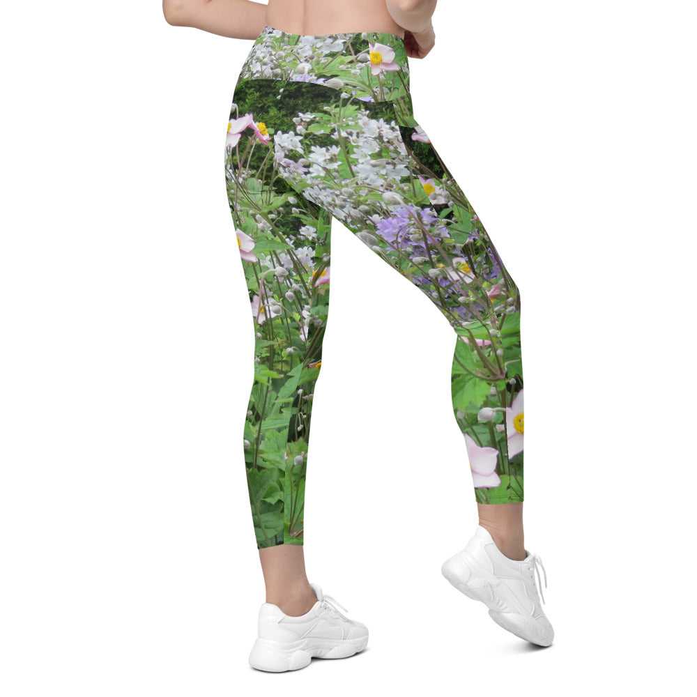 Glamis Castle Flowers Leggings with Pockets