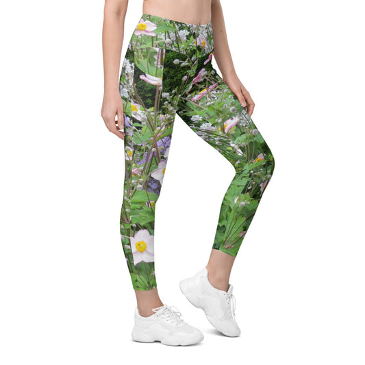 Glamis Castle Flowers Leggings with Pockets