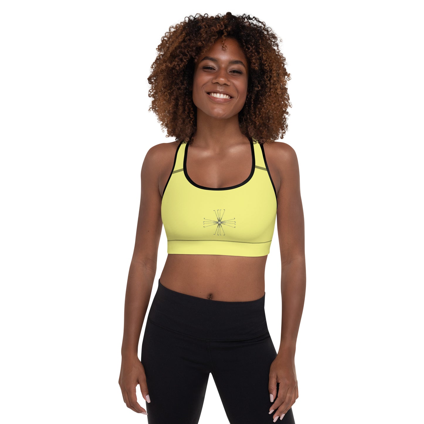 Golf Clubs Sports Bra - Yellow