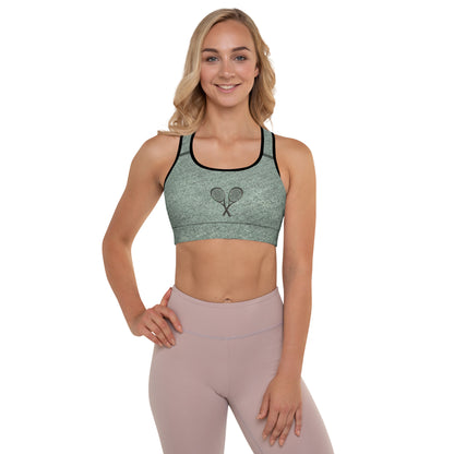 Tennis Racket Sports Bra - Clay/Black Racket