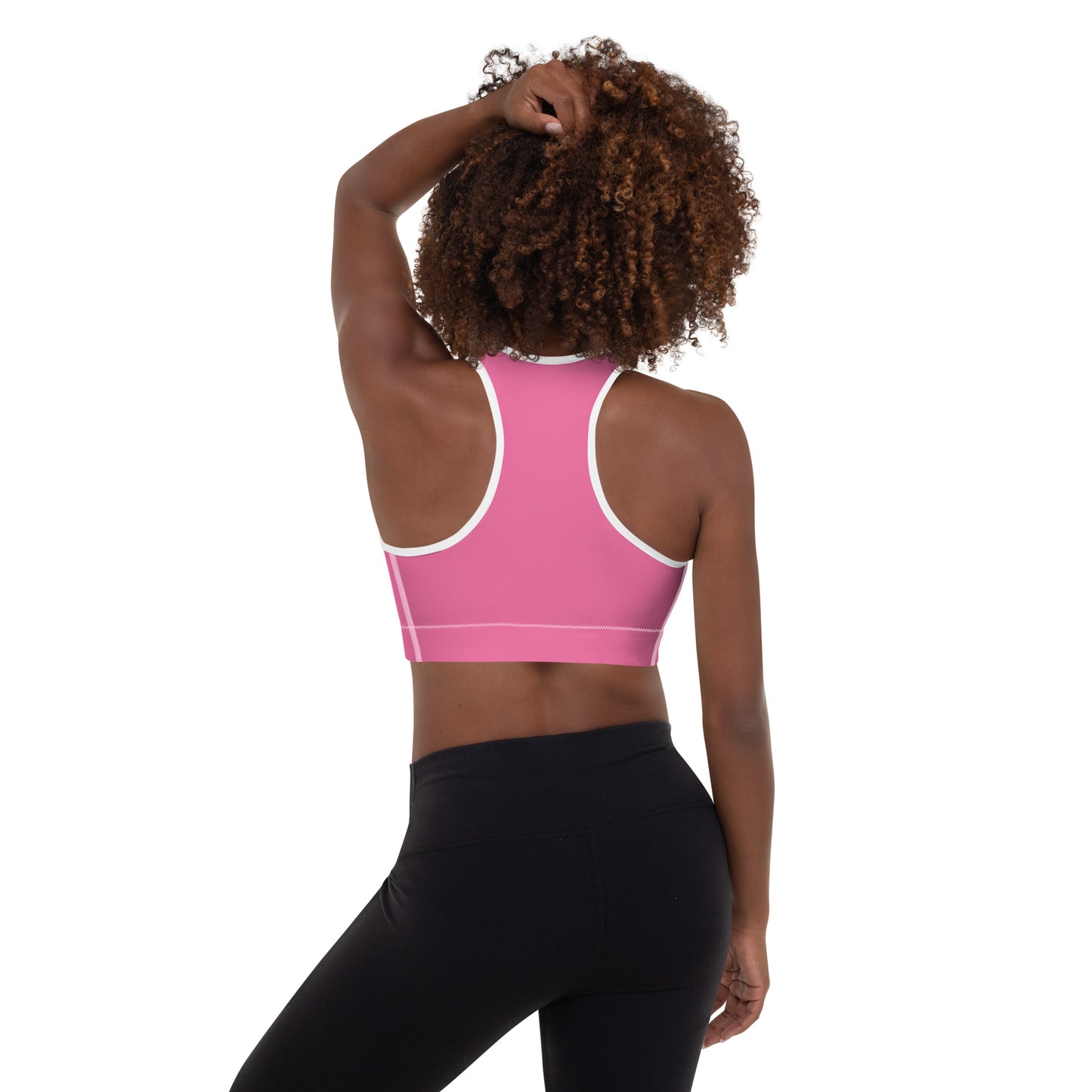 Tennis Racket Sports Bra - Pink Rose