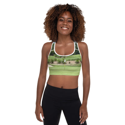 Golf Course Sports Bra - White Trim