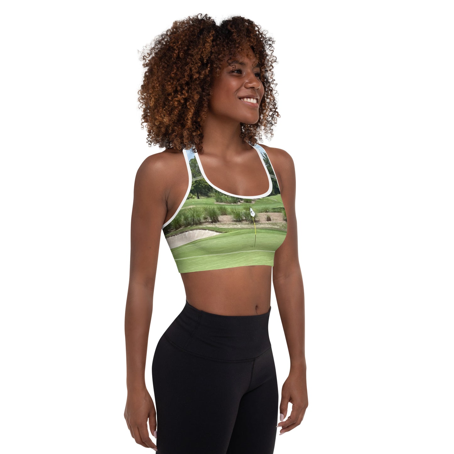 Golf Course Sports Bra - White Trim