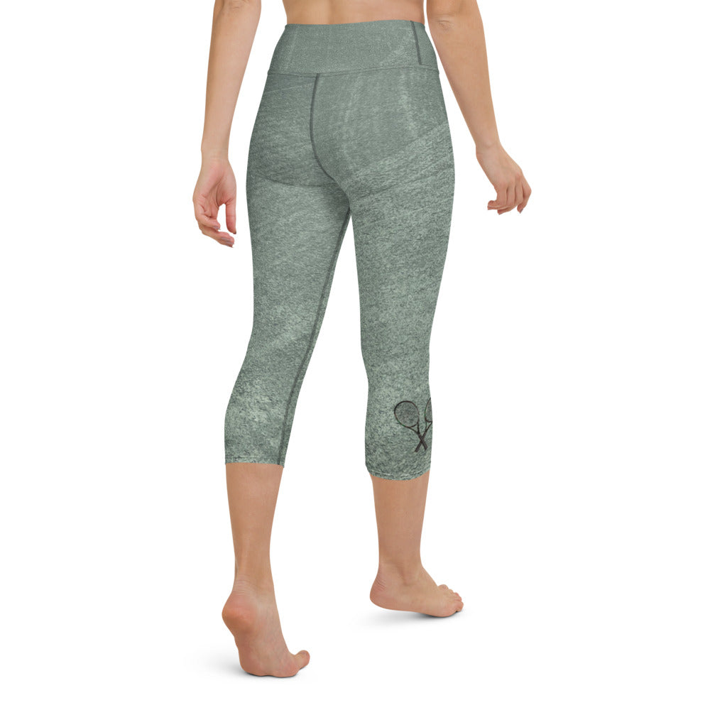 Tennis Clay/Rackets Yoga Capri Leggings