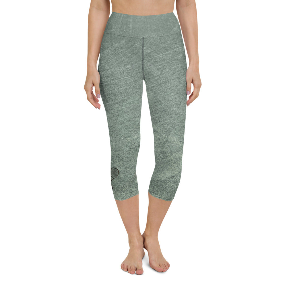 Tennis Clay/Rackets Yoga Capri Leggings