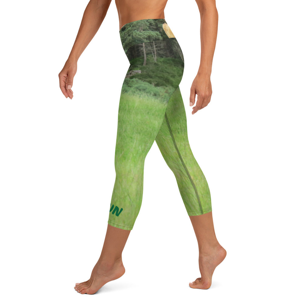 Highland Bull Run Yoga Capri Leggings