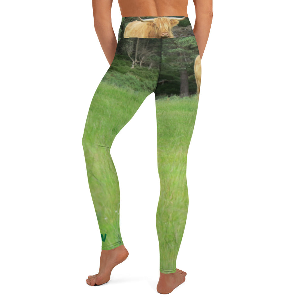 Highland Bull Run Yoga Leggings